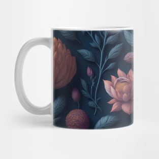 Vibrant 3D Floral Pattern Mug